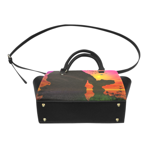 Wonderful sunset over the sea Classic Shoulder Handbag (Model 1653)