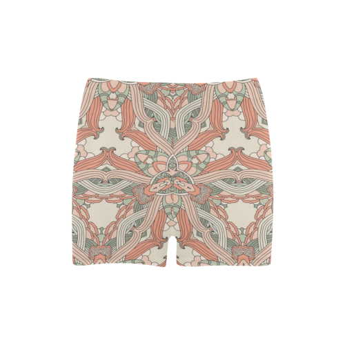 Zandine 0205 vintage floral pattern Briseis Skinny Shorts (Model L04)