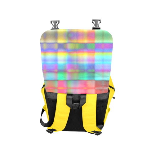 Blurred Plaid Casual Shoulders Backpack (Model 1623)