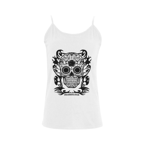 SKULL FILIGRAN Women's Spaghetti Top (USA Size) (Model T34)