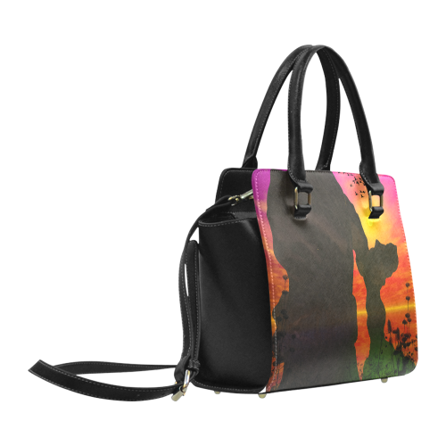 Wonderful sunset over the sea Classic Shoulder Handbag (Model 1653)