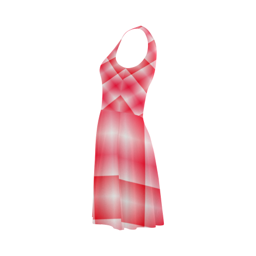 Pink and White Tartan Plaid Atalanta Sundress (Model D04)