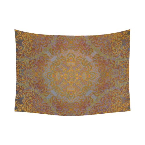 magic mandala 2 Cotton Linen Wall Tapestry 80"x 60"