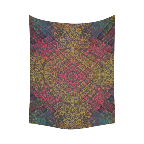 magic mandala 3 Cotton Linen Wall Tapestry 80"x 60"