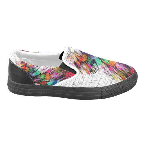 Wall of Color by Nico Bielow Men's Unusual Slip-on Canvas Shoes (Model 019)