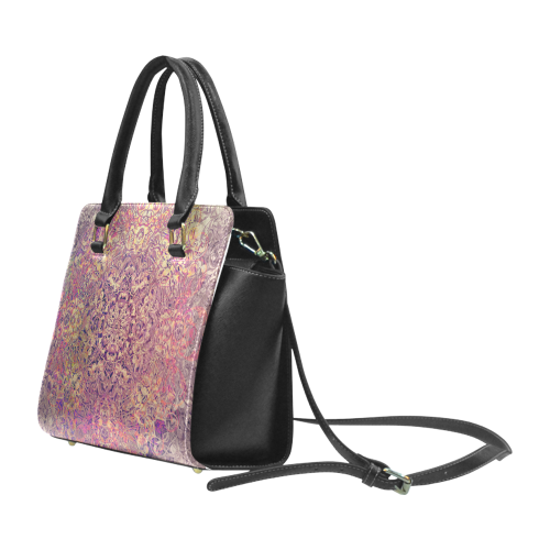 Magic mandala 6 Rivet Shoulder Handbag (Model 1645)