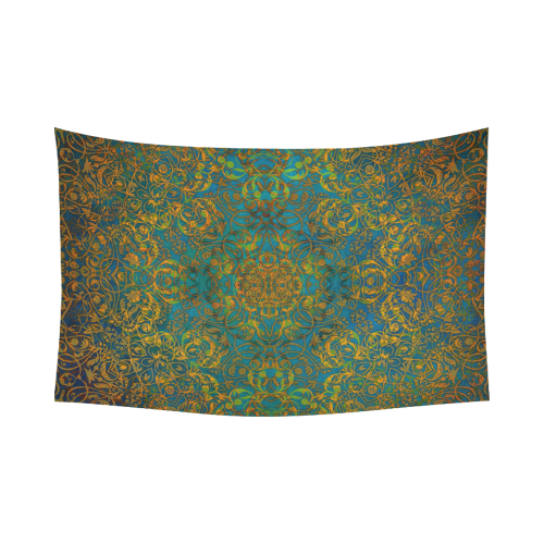 magic mandala 1 Cotton Linen Wall Tapestry 90"x 60"