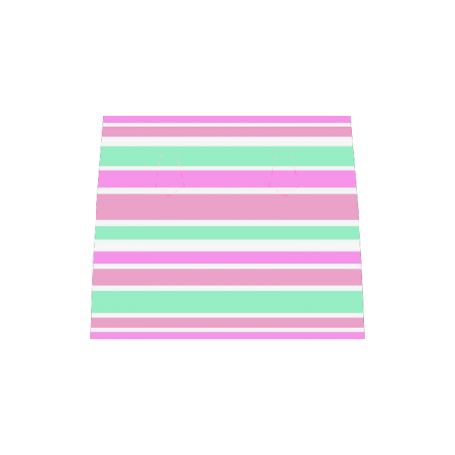Pink Green Stripes Pattern Boston Handbag (Model 1621)