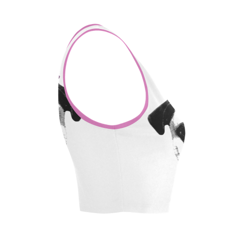 MOPS PUPPY FRENCH BULLDOG Women's Crop Top (Model T42)