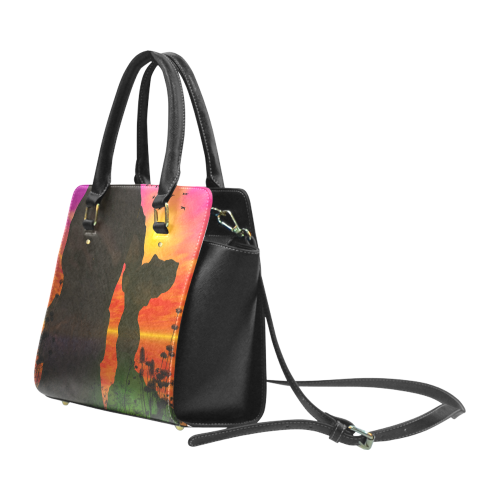 Wonderful sunset over the sea Classic Shoulder Handbag (Model 1653)