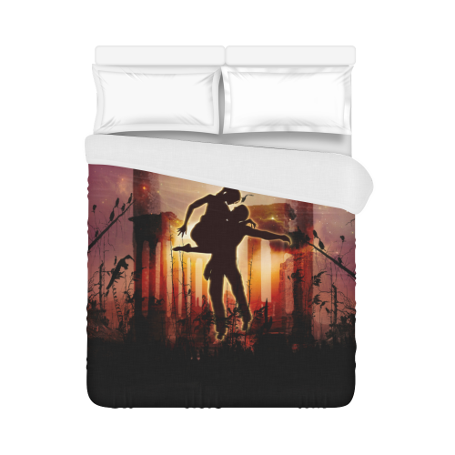 Dancing couple in the night Duvet Cover 86"x70" ( All-over-print)