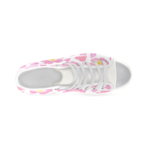 Hearts Of Wild Roses. Inspired by the Magic Island of Gotland. Women's Classic High Top Canvas Shoes (Model 017)