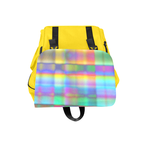 Blurred Plaid Casual Shoulders Backpack (Model 1623)