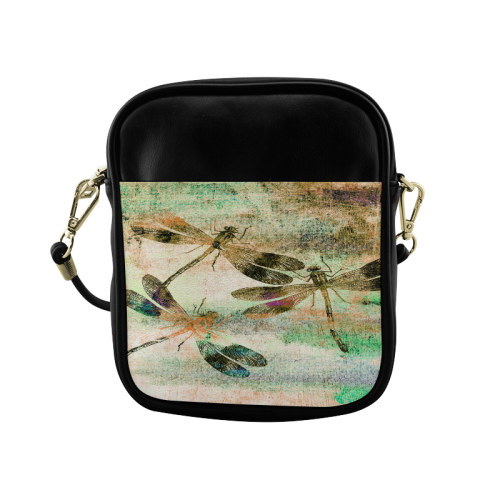 Mauritius Vintage Dragonflies QR Sling Bag (Model 1627)