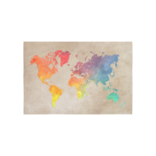 world map Cotton Linen Wall Tapestry 60"x 40"