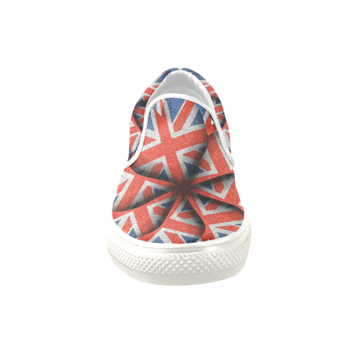 England Flag Patterned Men�s Unusual Slipon Canvas Shoes