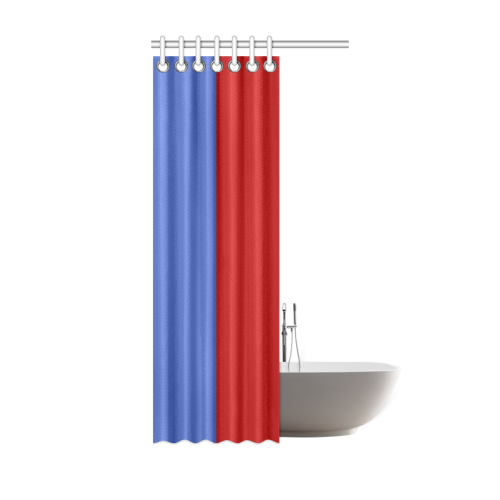 Only two Colors - blue & red Shower Curtain 36"x72"