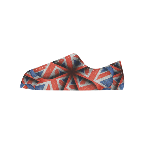 England Flag Patterned Men's Classic Canvas Shoes (Model 018)