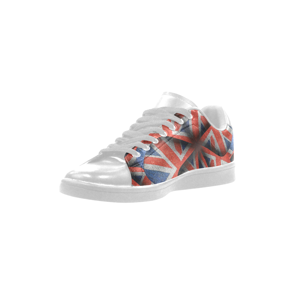 England Flag Patterned Scorpius Low Top Men's Sneakers (Model 023) ID