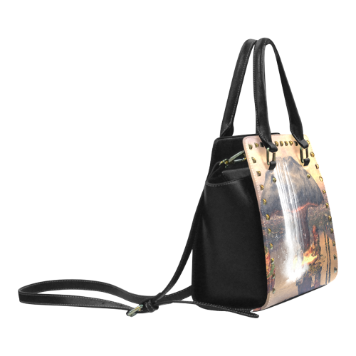Awesome seascape Rivet Shoulder Handbag (Model 1645)