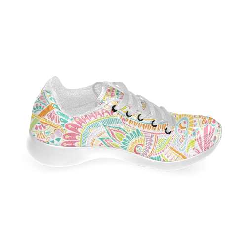 zz0101 pink hippie flower watercolor pattern Women’s Running Shoes (Model 020)