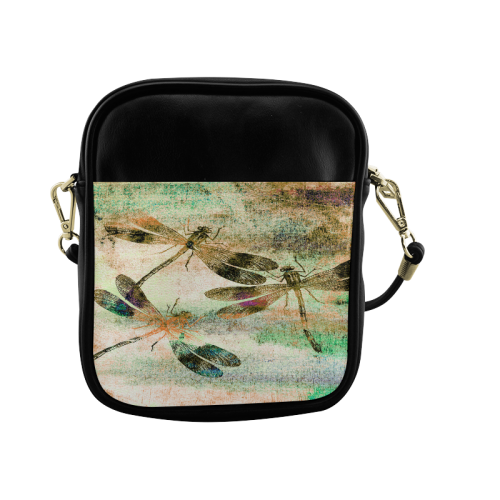 Mauritius Vintage Dragonflies QR Sling Bag (Model 1627)