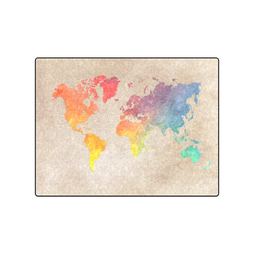 world map Blanket 50"x60"