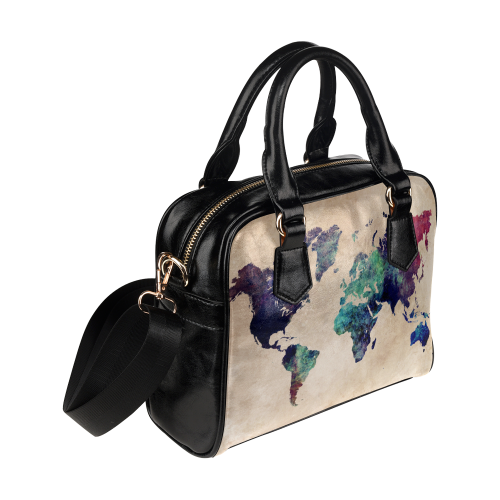 world map 5 Shoulder Handbag (Model 1634)