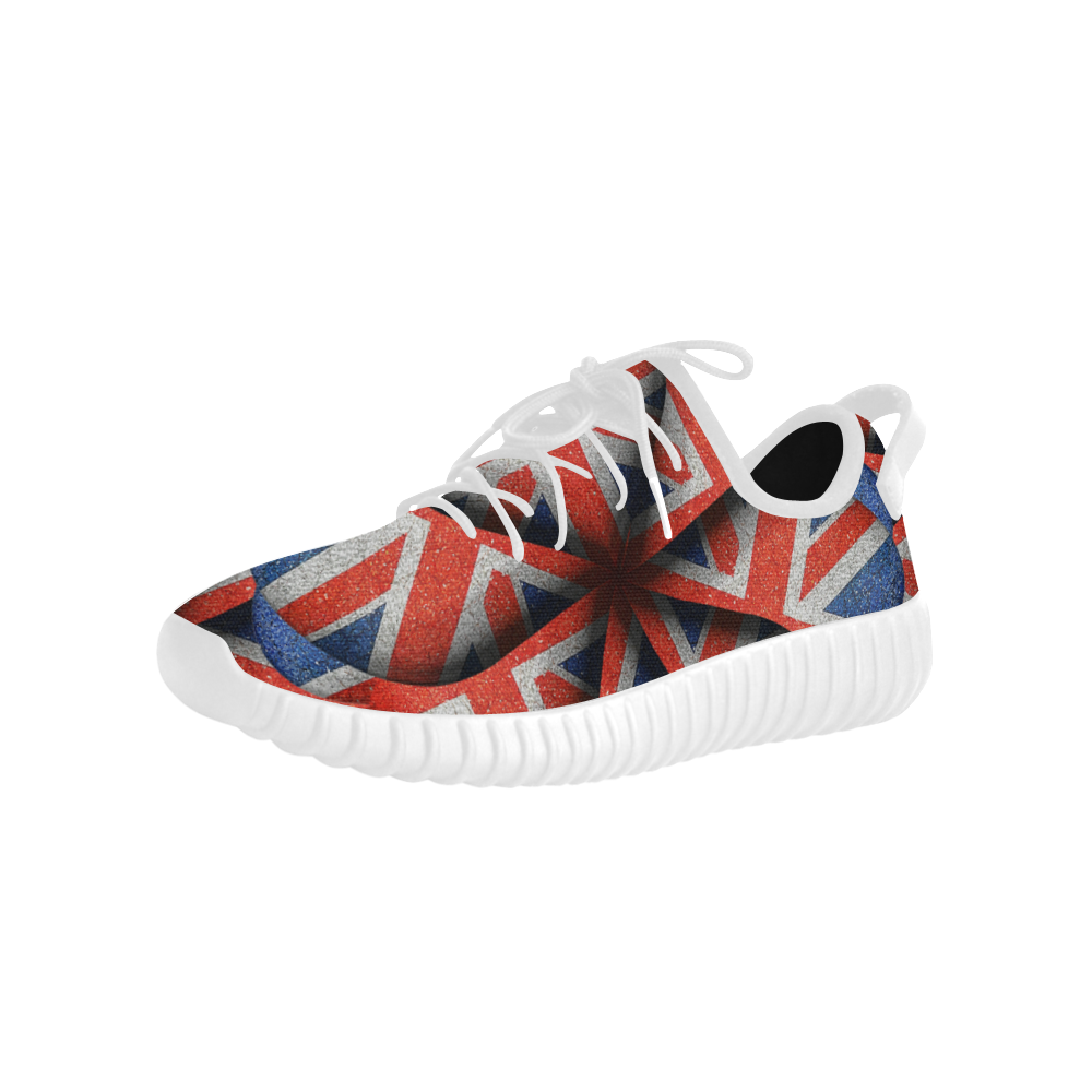 England Flag Patterned Grus Men's Breathable Woven Running Shoes (Model