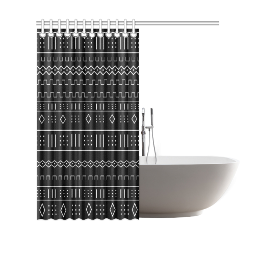 Modern Mudcloth Shower Curtain 69"x70"