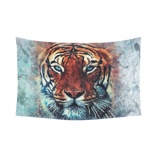 tiger Cotton Linen Wall Tapestry 90"x 60"