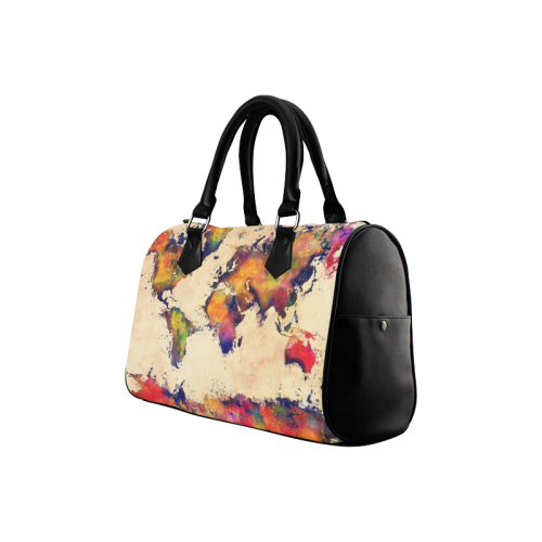 world map 7 Boston Handbag (Model 1621)