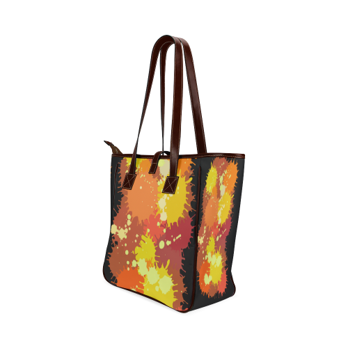 Summer Orange Yellow Splash Painting Classic Tote Bag (Model 1644)