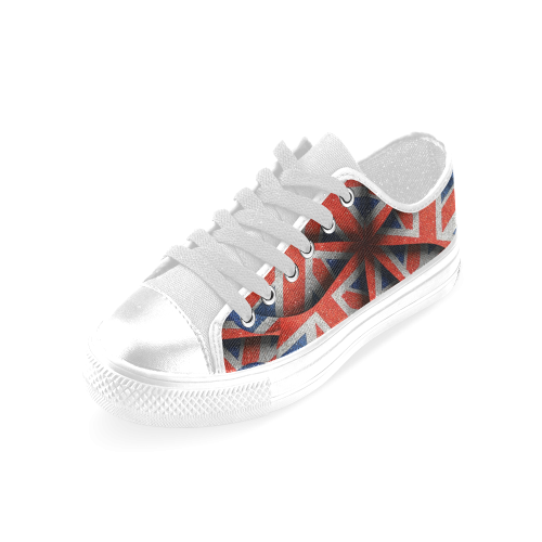 England Flag Patterned Men's Classic Canvas Shoes (Model 018)