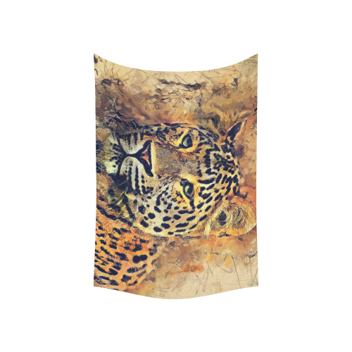 gepard Cotton Linen Wall Tapestry 60"x 40"
