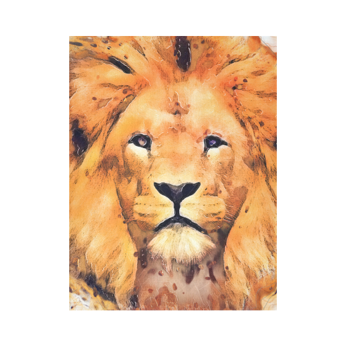 lion Cotton Linen Wall Tapestry 60"x 80"