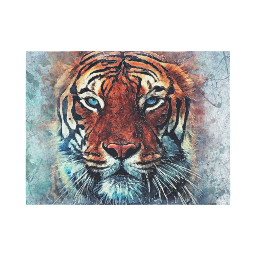 tiger Cotton Linen Wall Tapestry 80"x 60"