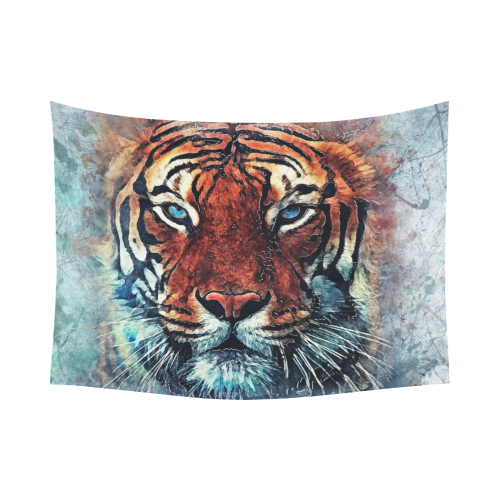 tiger Cotton Linen Wall Tapestry 80"x 60"