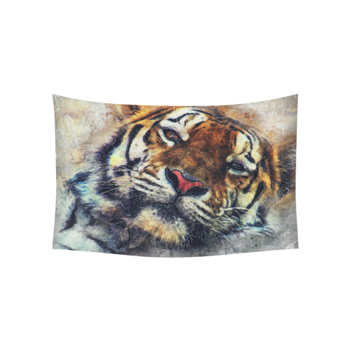 tiger Cotton Linen Wall Tapestry 60"x 40"