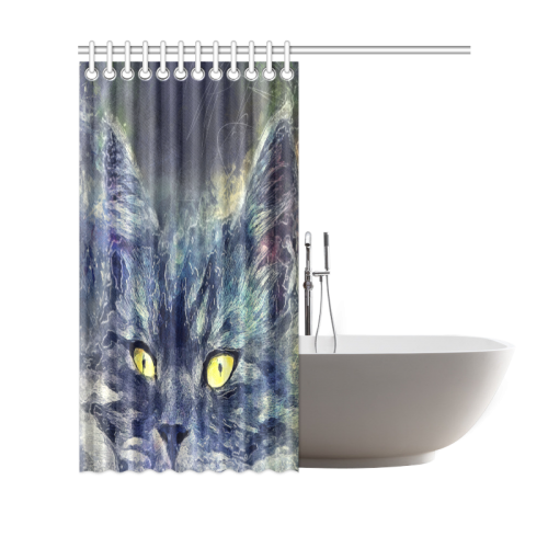 cat Shower Curtain 69"x70"