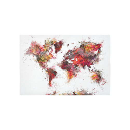 world map Cotton Linen Wall Tapestry 60"x 40"