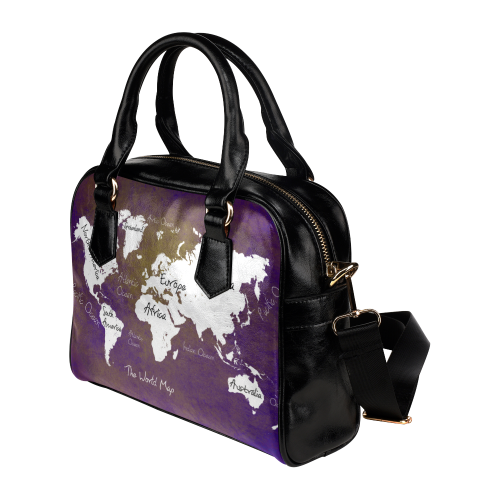 world map 1 Shoulder Handbag (Model 1634)