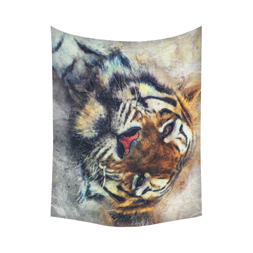 tiger Cotton Linen Wall Tapestry 80"x 60"