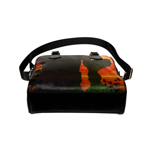 Wonderful sunset over the sea Shoulder Handbag (Model 1634)