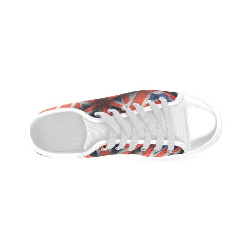 England Flag Patterned Men's Classic Canvas Shoes (Model 018)