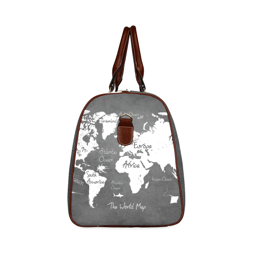 world map Waterproof Travel Bag/Large (Model 1639)
