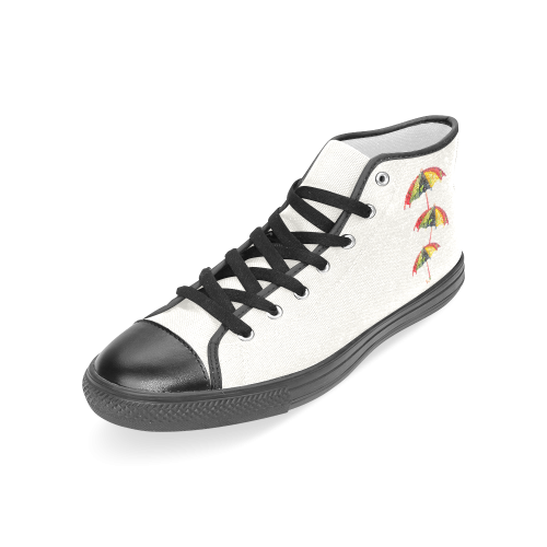 Fruits Vegetable Design Vegan Umbrella Women's Classic High Top Canvas Shoes (Model 017)