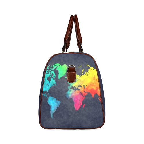 world map Waterproof Travel Bag/Large (Model 1639)