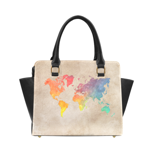 world map 4 Classic Shoulder Handbag (Model 1653)