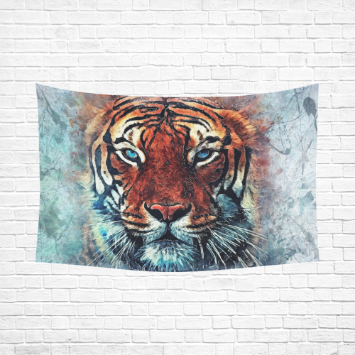 tiger Cotton Linen Wall Tapestry 90"x 60"